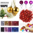 thumbnail image 2 of Vikakiooze 30/60mm Christmas Xmas Tree Ball Bauble Hanging Home Party Ornament Decor 100PC 2023, 2 of 7
