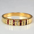 thumbnail image 4 of Lakshya Jewel LLC 2Ct Round Cut Pink CZ Half Wedding Band Ring 14K Yellow Gold Plated, 4 of 4