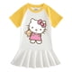 thumbnail image 2 of Hello Kitty ropa de dibujos animados para niños vestido de algodón de media manga niñas bebé Casual Color a juego Falda plisada de manga corta, 2 of 5