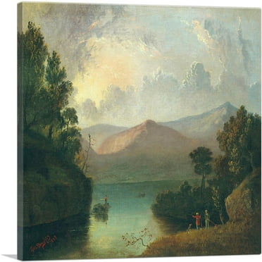ARTCANVAS Landscape 1849 Canvas Art Print by William Trost Richards - Size: 18" x 18" (0.75" Deep)