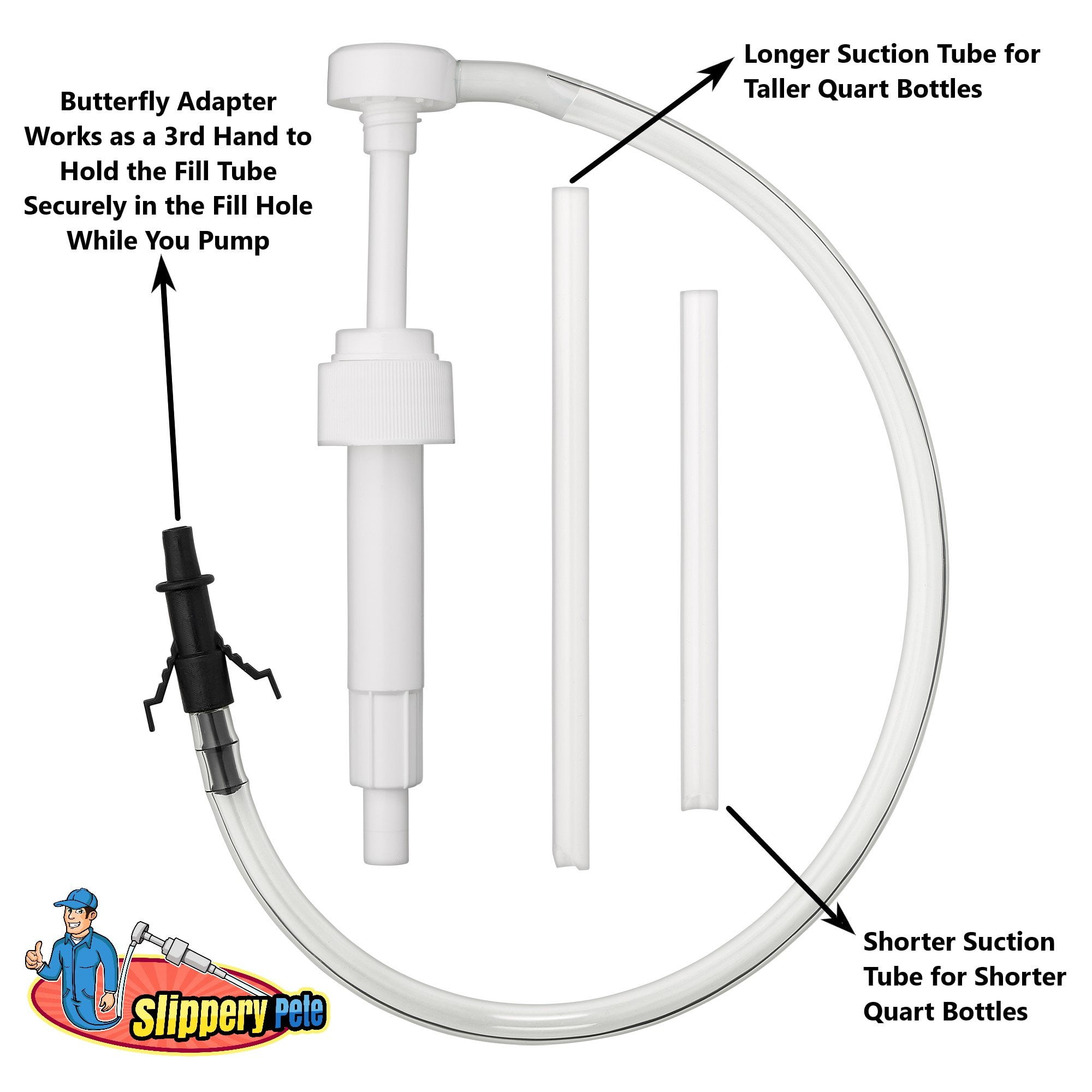 Quart Bottle Fluid Pump with 3rd Hand Adapter