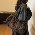 thumbnail image 4 of Hsqqdc Leopard Print Large Capacity Canvas Shoulder Tote Bag, Casual Hobo Handbag for Daily Commute Work, 4 of 7