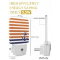 thumbnail image 3 of Night Lights Auto Sensor Orange Stripes Plug-in LED Nightlights Lamp Dusk to Dawn for Living Room, Bedroom, Bathroom, Hallway, Stairways Home Wall Decor, Navy Blue Nautical Anchor Night Light, 3 of 9