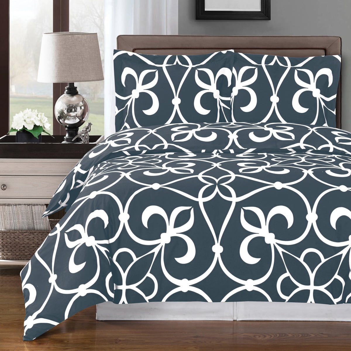 Luxury Soft 100 Cotton 3 Piece Duvet Cover Set Printed Full