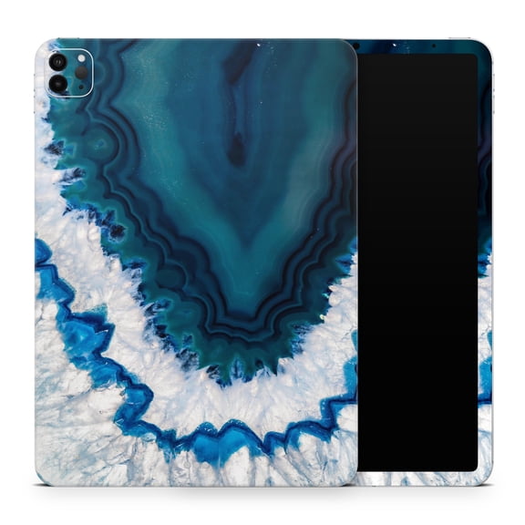 DesignSkinz Bright Blue Agate Slice Full-Body Skin Decal Wrap Cover for iPad (A1219/A1337)