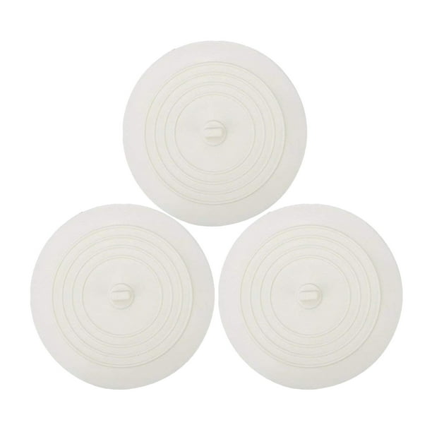 Tapón de bañera | Tapa plana de silicona para desagüe de bañera, fregadero de cocina, baño, lavandería | Trampa para el Atrapador de Cabello | Duradero | 6 pulgadas de diámetro | 3 Pack | Sello de