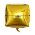 thumbnail image 6 of BalsaCircle 14" Gold 4D Cube Mylar Foil Plain Balloon Wedding Graduation Birthday, 6 of 6