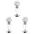 thumbnail image 4 of Wweixi Luxury Crystal Candle Holder Pillar Candlestick Ceremony Stand Decor Table Silver L 3Set, 4 of 6