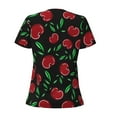 thumbnail image 4 of Naloa Cherry Print T-Shirts Short Sleeve V Neck Tees for Women Fashion Tops Trendy Lightweight Soft Casual Summer Outfits Clothes, 4 of 5