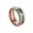 Rose Gold, variant on Men's Women's Stainless Steel 8mm Creative High Polished Abalone Shell Ring Black Size 11