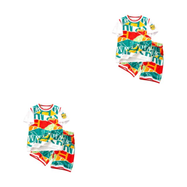 Sonducket Verano niños baloncesto manga corta impreso camisetas pantalones cortos conjunto correr entrenamiento Fitness Tops pantalones ropa Type5 NO5