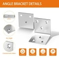 thumbnail image 4 of Soporte angular REDOVANT de acero inoxidable 2x2x2 40 piezas, 4 of 6