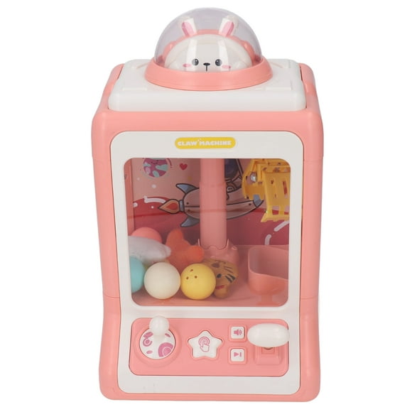 Kids Doll Machine, Electronic Claw Machine Mini  For Children For Family Pink
