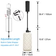 thumbnail image 2 of Kiven J-Type track lighting pendants Adjustable Height,3-Light Modern Plastic J track pendant lights,Decorative Track Lighting Fixture for Kitchen Island Hallway DZ0538, 2 of 7
