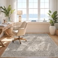 thumbnail image 3 of Design&I 2'x3' Washable Doormat Boho Vintage Faded Distressed Tonal Neutral Solid Minimalist Beige Flowing for Entryway, Indoor, Ultra-Thin & Non-Slip Skid-Resistant, 3 of 7