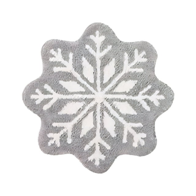 Christmas Door Mat,Christmas Bathroom Rugs,Snowflakes Rug Winter Snowflake Doormat Snowflake Welcome Mat Cute Christmas Decorative Non-Slip Washable Door Mats for Indoor Outdoor Entrance Home Bathroom