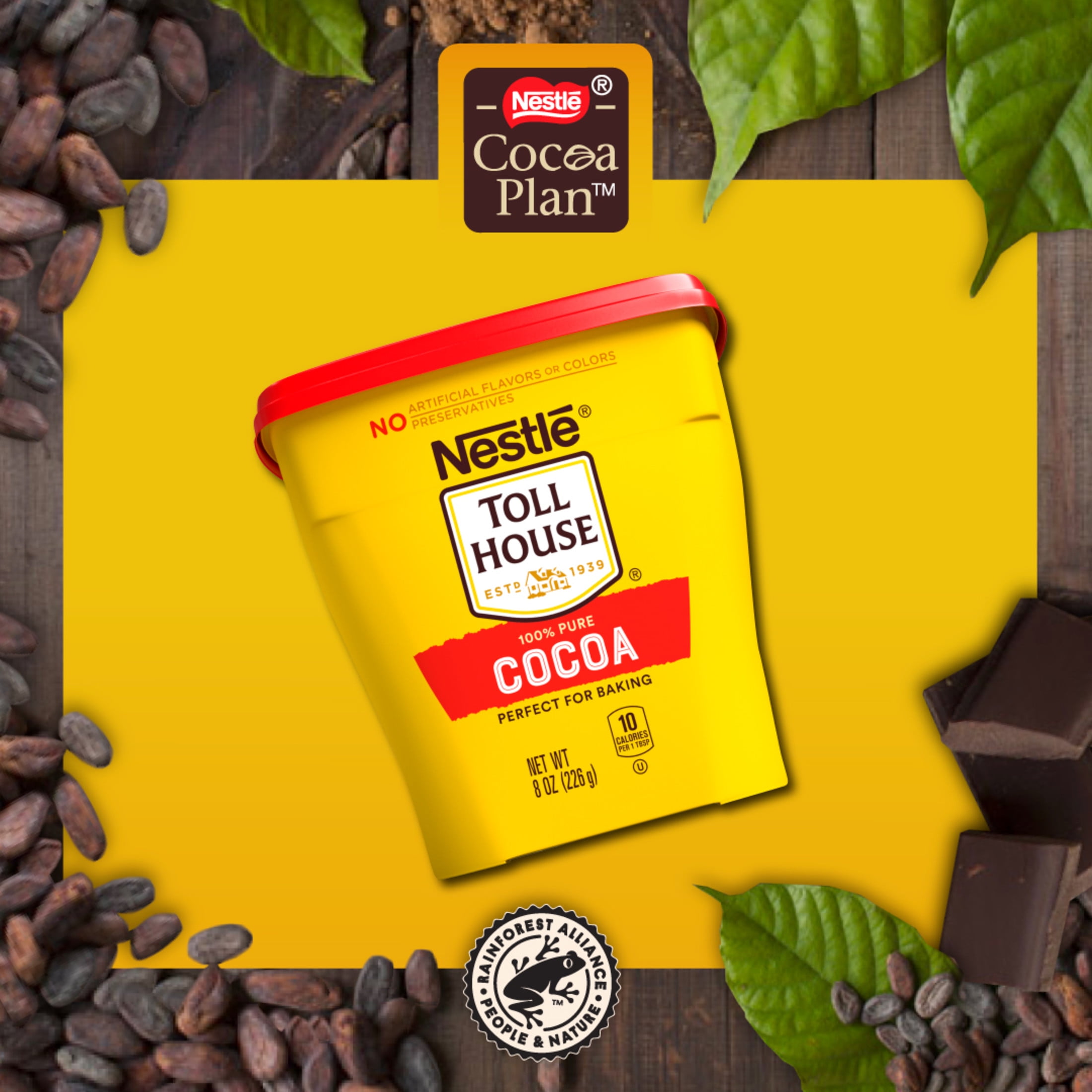 Nestle Toll House Deep Chocolate Cocoa Flavor Powder, 100% Pure Cocoa, 8 oz Box