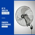 thumbnail image 2 of Strongway 20in. Oscillating Wall-Mount Fan, 3600 CFM, 3 Speeds, 2 of 3