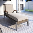 thumbnail image 2 of Patio Festival Thermal Transfer Metal Outdoor Chaise Lounger in Gray/Brown, 2 of 6