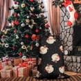 thumbnail image 4 of Christmas Bags Drawstring,Black Christmas Santa Pattern Large Xmas Christmas Gift Bags,Reusable for Xmas and New Year Party Favors and Supplies,27.6" X 19.7", 4 of 5