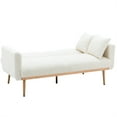 thumbnail image 4 of Velvet Sofa ,Iconic Design Modern Accent sofa ,Loveseat Sofa with Metal Tapered Legs,Noise Free,White Teddy, 4 of 7