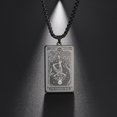 thumbnail image 1 of TEAMER Skeleton Tarot Card Necklace Stainless Steel Amulet Marigold Tarot Card Major Arcana Necklaces for Women Men, 1 of 4