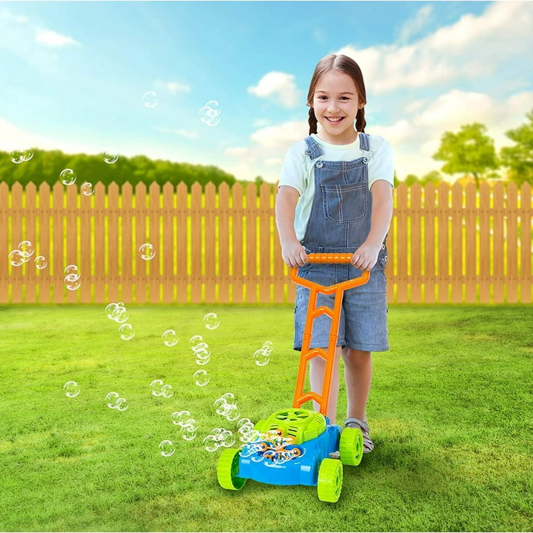 ArtCreativity Bubble Lawn Mower Bubble Blowing Push Toys for Kids Age