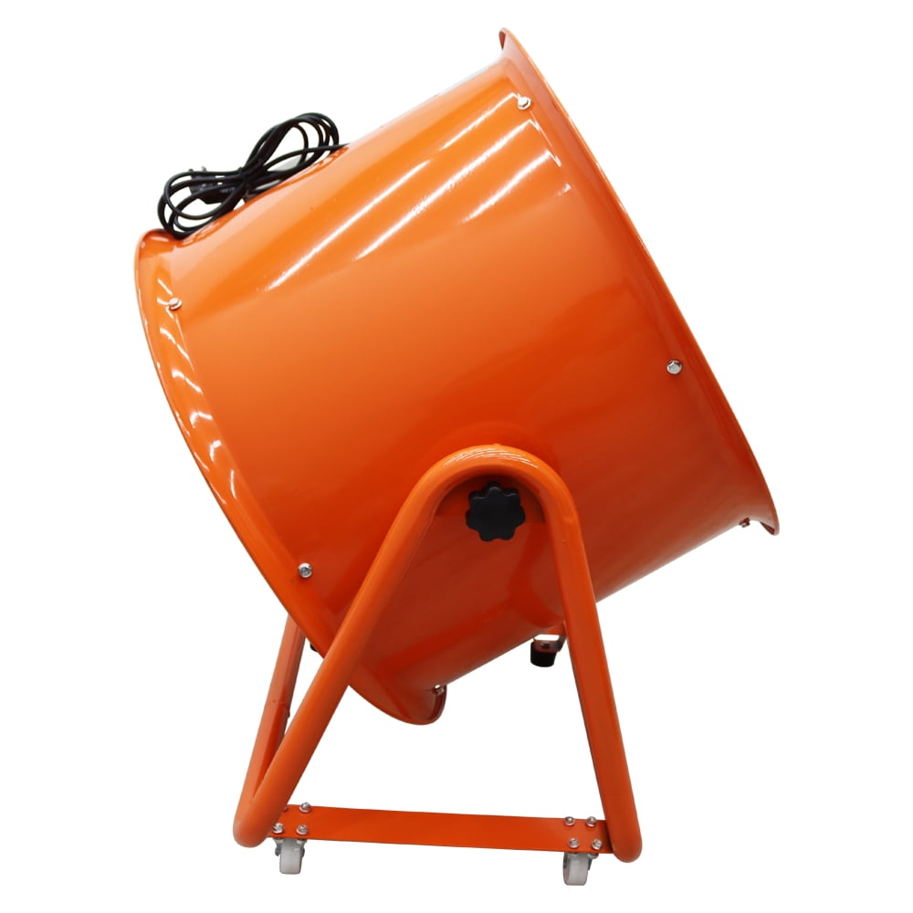 INTBUYING 24” 220V Axial Fan Mobile Cylinder Pipe Spray Booth Paint Fumes Blower with Wheels
