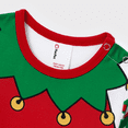 thumbnail image 5 of PatPat Baby Christmas Pajamas Matching Family Pajamas One Piece Romper Sleepwear PJs Infant Newborn Baby Girl Christmas Elf Print PJS with Christmas Socks, Red, Baby: 12-18M, 5 of 8