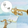 thumbnail image 3 of Metal Clarinet Marching Lyre Sheet Music Holder for Trumpet/Cornet/French Marching Band BB Clarinets Accessories, 3 of 9