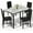 Grey & Black, variant on LinkRomat Dining Table Set for 4,Faux Marble Kitchen Dining Table with 4 Velvet Upholstered Chairs,Modern Small Space Dining Set for Apartment Home