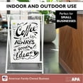 thumbnail image 4 of Ilyapa Modern Magnetic Double Sided Swinging Dry Erase Sidewalk Sign - 24 X 38 inch Alternative A Frame Hanging Whiteboard Sandwich Board - White, 4 of 6