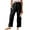 Black, variant on Qaspx Palazzo Pants for Women Casual Wide-leg Pants Loose Drawstring Sweatpants with Pockets