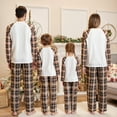 thumbnail image 2 of Family Matching Christmas Pajamas Set Plaid Reindeer Print Holiday Pajamas Sleepwear, 2 of 7