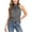 Dark Gray, variant on Mock Neck Halter Tops for Women Sleeveless Bow Tie Back Blouse Casual Going Out Tops,L,Army Green