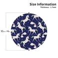 thumbnail image 2 of Leather Coasters with Heat-resistant for Drinks, Cartoon Cute Rainbow White Horse -标题2 Round Shape, 2 of 5