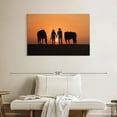 thumbnail image 2 of Elephant Stock Cowboy Couple Wall Art - Horizontal Canvas Wall Art - Living Room Wall Decor - Love Canvas - Brown And Black Decor - 39" x 26", 2 of 8