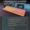 thumbnail image 6 of Wireless Computer Keyboard with RGB Backlit, Tri-Mode Bluetooth 5.0/USB-C/2.4GHz Gaming Keyboard, Full Size Layout, Ergonomic Curved Design for Windows Mac PC Gamers & Office, 6 of 7