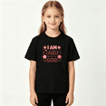 thumbnail image 2 of Child Of God Girls Graphic Tee, Christian Cross Floral Easter 100% Cotton Kids Short Sleeve T-Shirt, 2 of 5