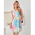 thumbnail image 3 of Ekouaer Nightgowns for Women Cotton Night Gowns Tank Night Shirts Sleeveless Sleep Dress Button Sleep Shirts Henley Sleepwear, 3 of 6