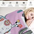 thumbnail image 3 of Orinice Alpaca Blanket for Women Men Kids Alpaca Blanket Soft Fuzzy Flannel Plush Llama Throw Blankets for Couch Sofa Bed Home Decorative Alpaca Blankets All Season  40x50in, 3 of 6