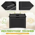 thumbnail image 5 of Vineego  All-Weather use Trashbin with Lid, Patio Resin Hideaway Trash Can with Waterproof for Backyard, Black, 5 of 7