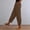 Coffee, variant on Casual Pants Women Casual and Short Stacked V Slub Cotton Trousers