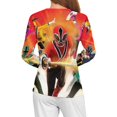 thumbnail image 4 of Power Rangers Women’s Pajama Top 3D Digital Print Sleepwear Trendy Crewneck Pullovers Long Sleeve Shirts L, 4 of 8