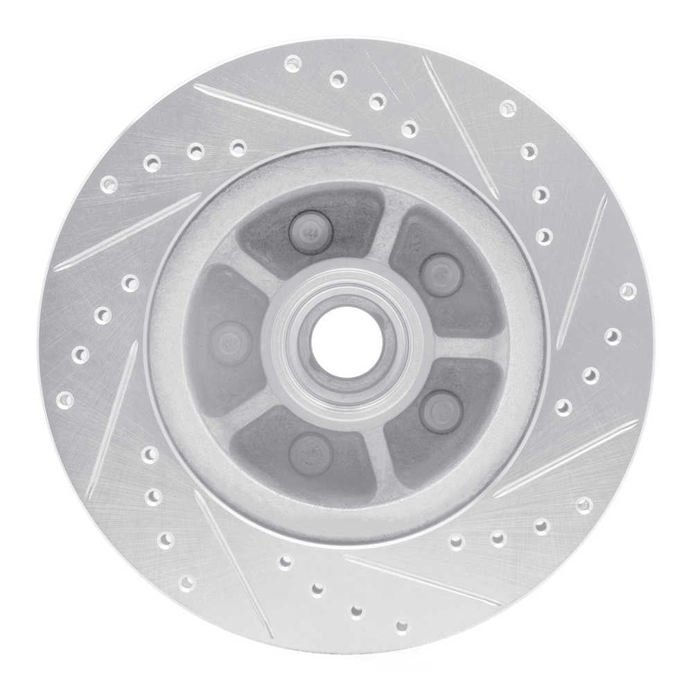Dynamic Friction Company 631-54006L DFC Brake Rotor - Drilled And Slotted - Silver