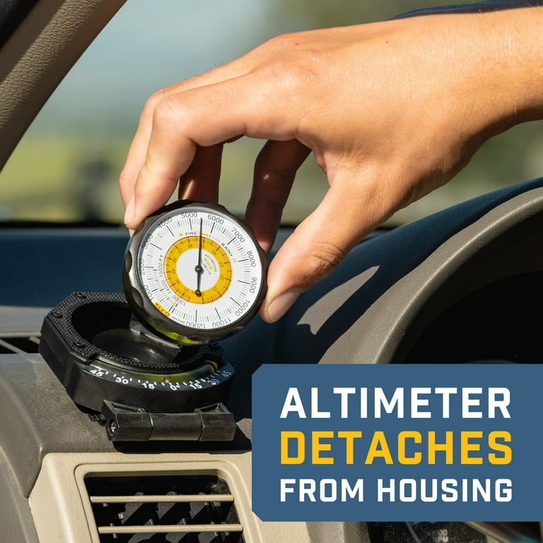 Sun Company AltiLINQ - Altimètre et baromètre de tableau de bord, Altimètre  pour voiture et camion