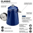 thumbnail image 3 of COLETTI Classic Percolator Coffee Pot — The Most Nostalgic Camping Coffee Pot, Now Modernized [Blue Enamel, 12 Cup], 3 of 8