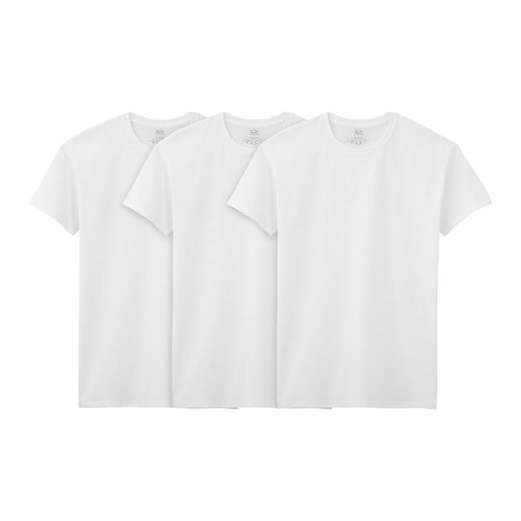Playera Interior Fruit Of The Loom para Hombre, Cuello Redondo 3 Piezas Blanco Talla 2EG
