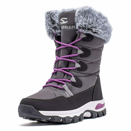 

HOBIBEAR Women s Waterproof Winter Snow Boots Lightweight Warm Faux Fur Lined Mid-Calf Booties