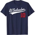 thumbnail image 2 of El Salvador Soccer Jersey Baseball T-Shirt Baseball T-Shirt, 2 of 3